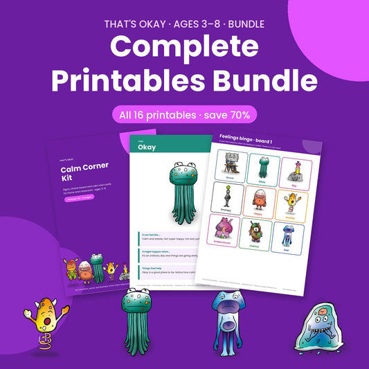 Complete Printables Bundle: All 16 Feelings Packs (Printable PDF Download)