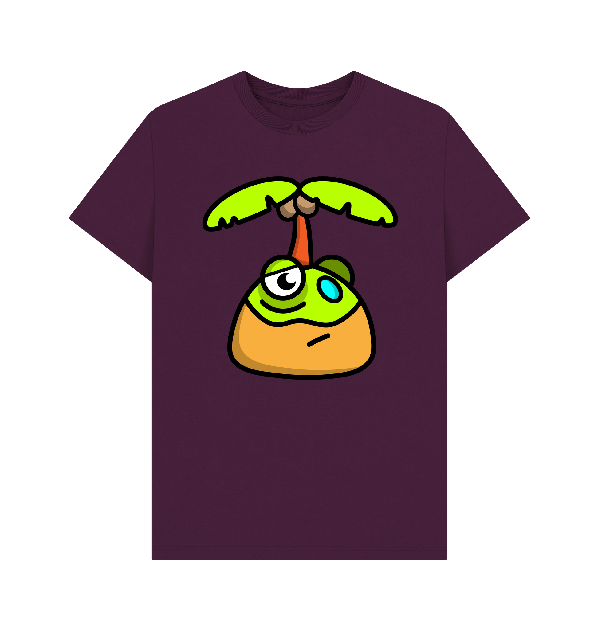 Purple Printed T-shirt Front