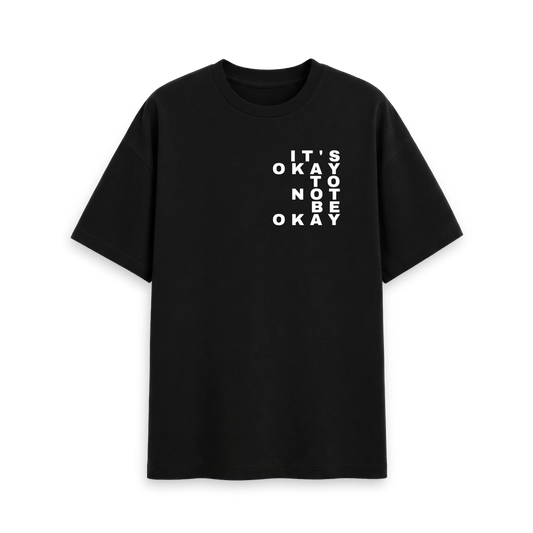 Black Printed T-shirt Front