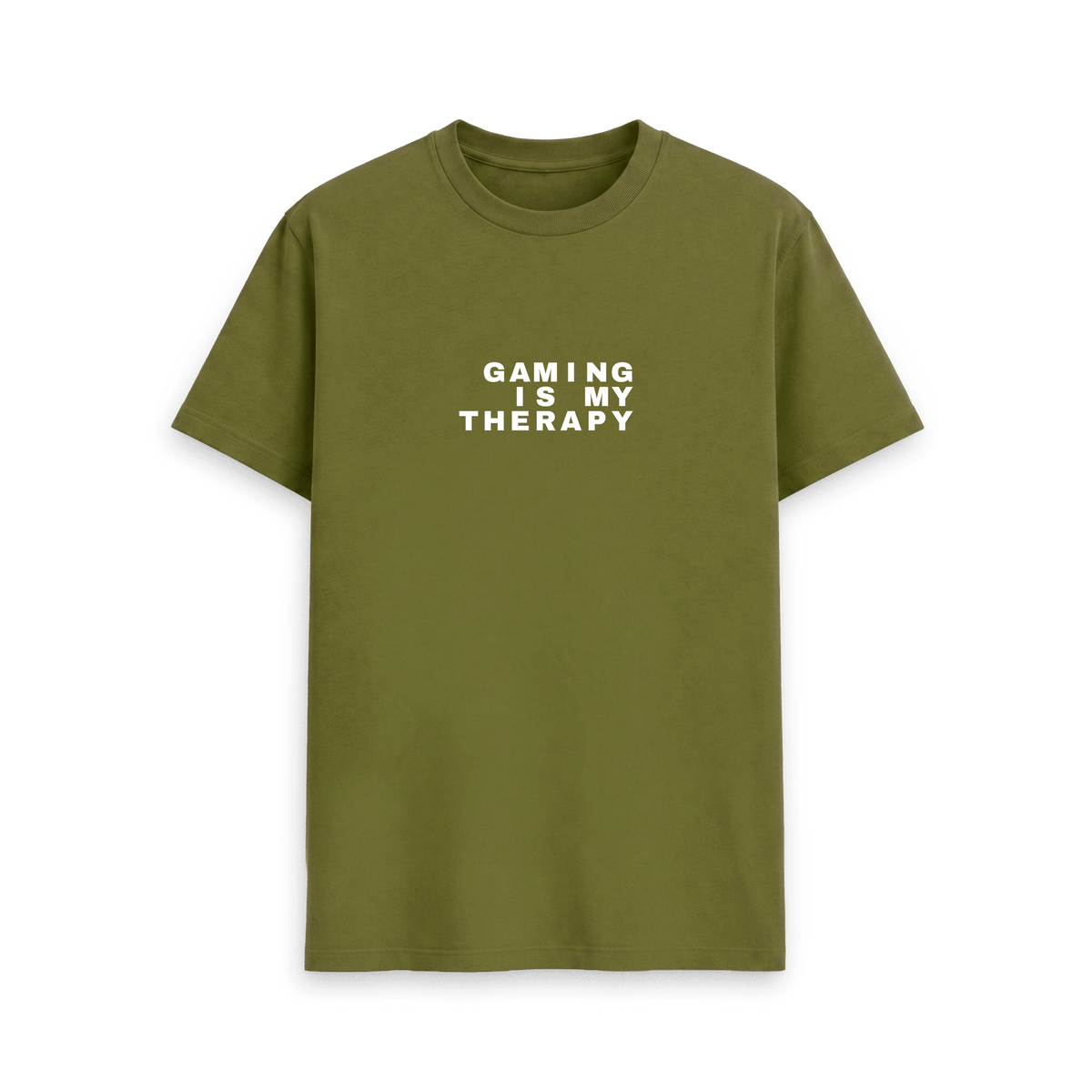 Moss Green Printed T-shirt Front