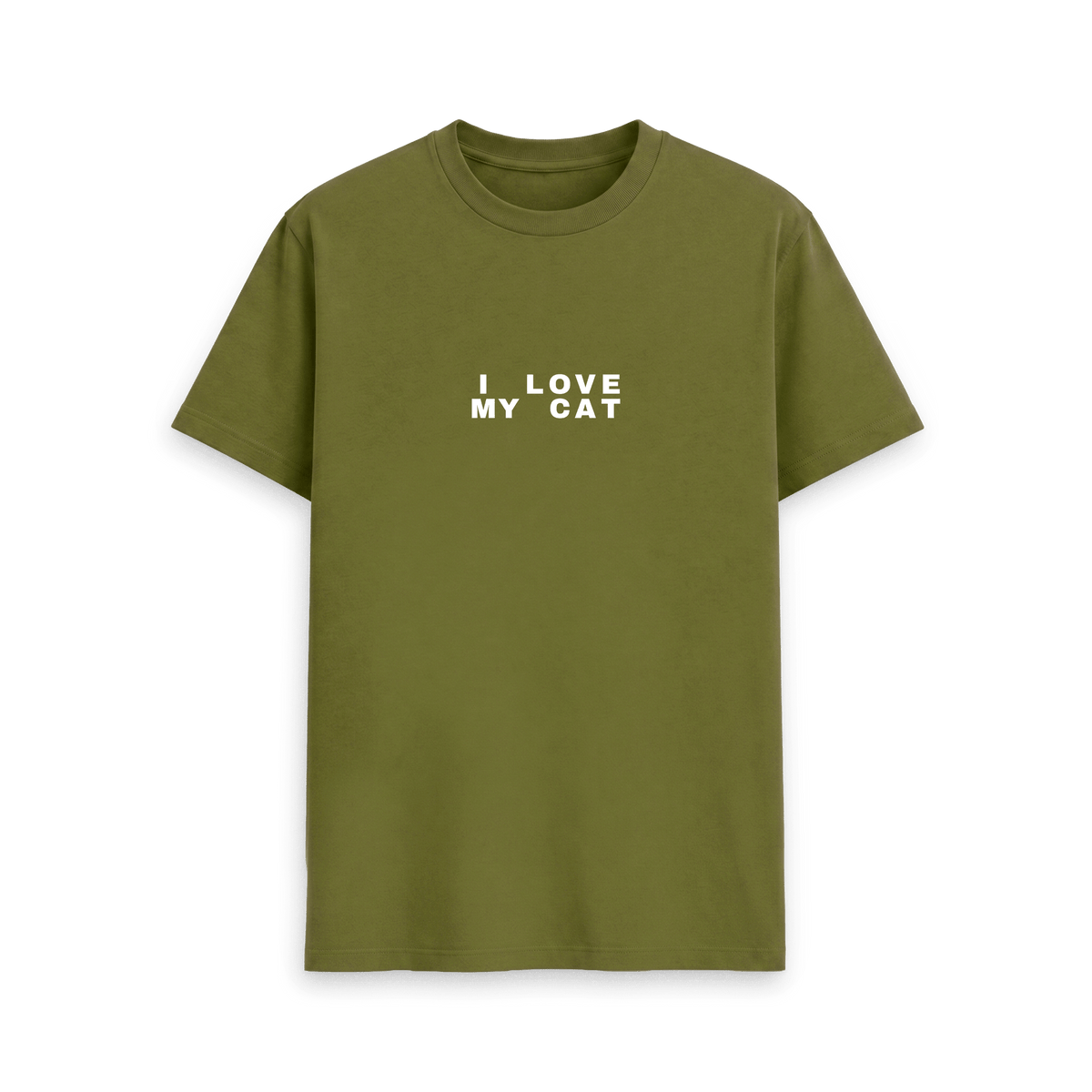 Moss Green Printed T-shirt Front