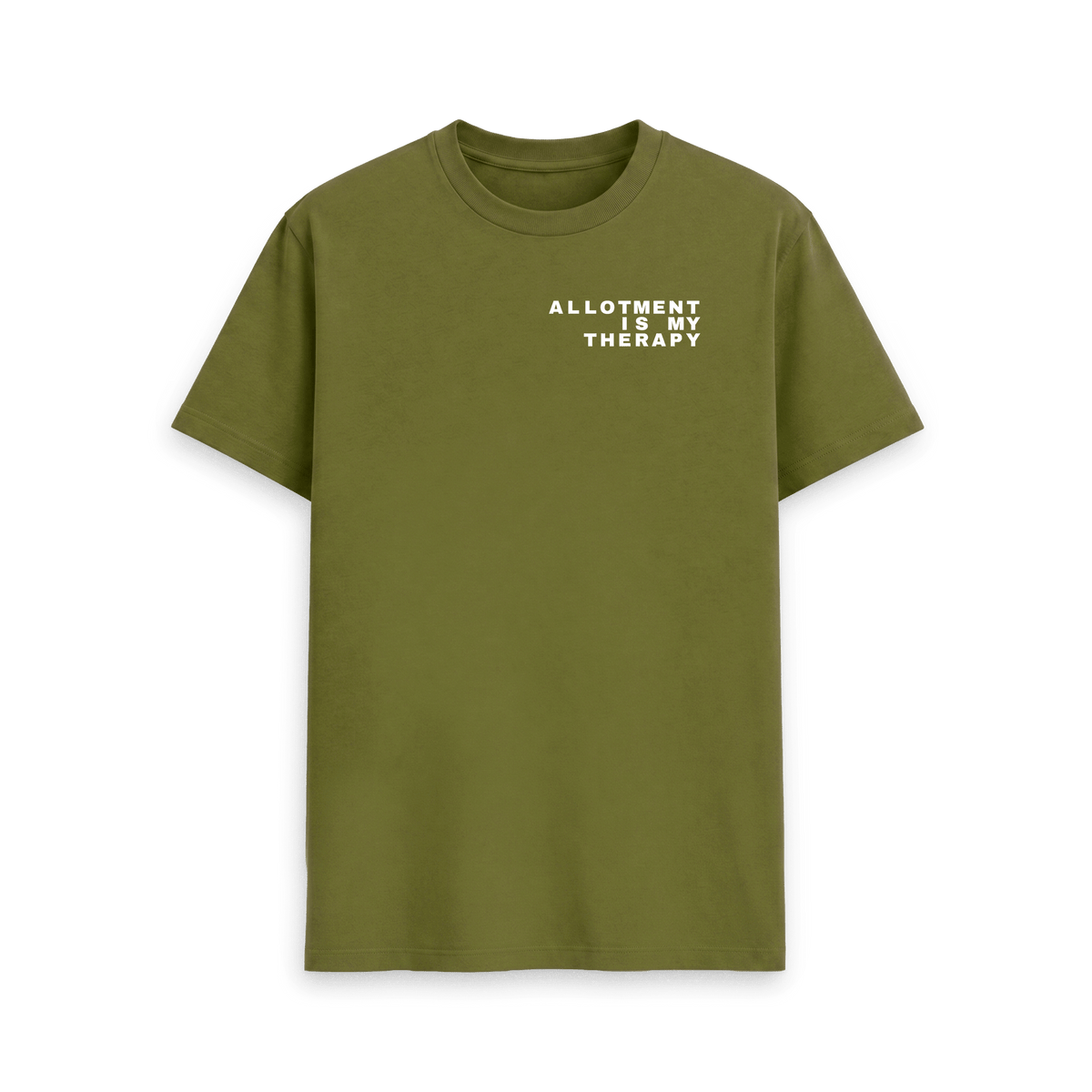 Moss Green Printed T-shirt Front