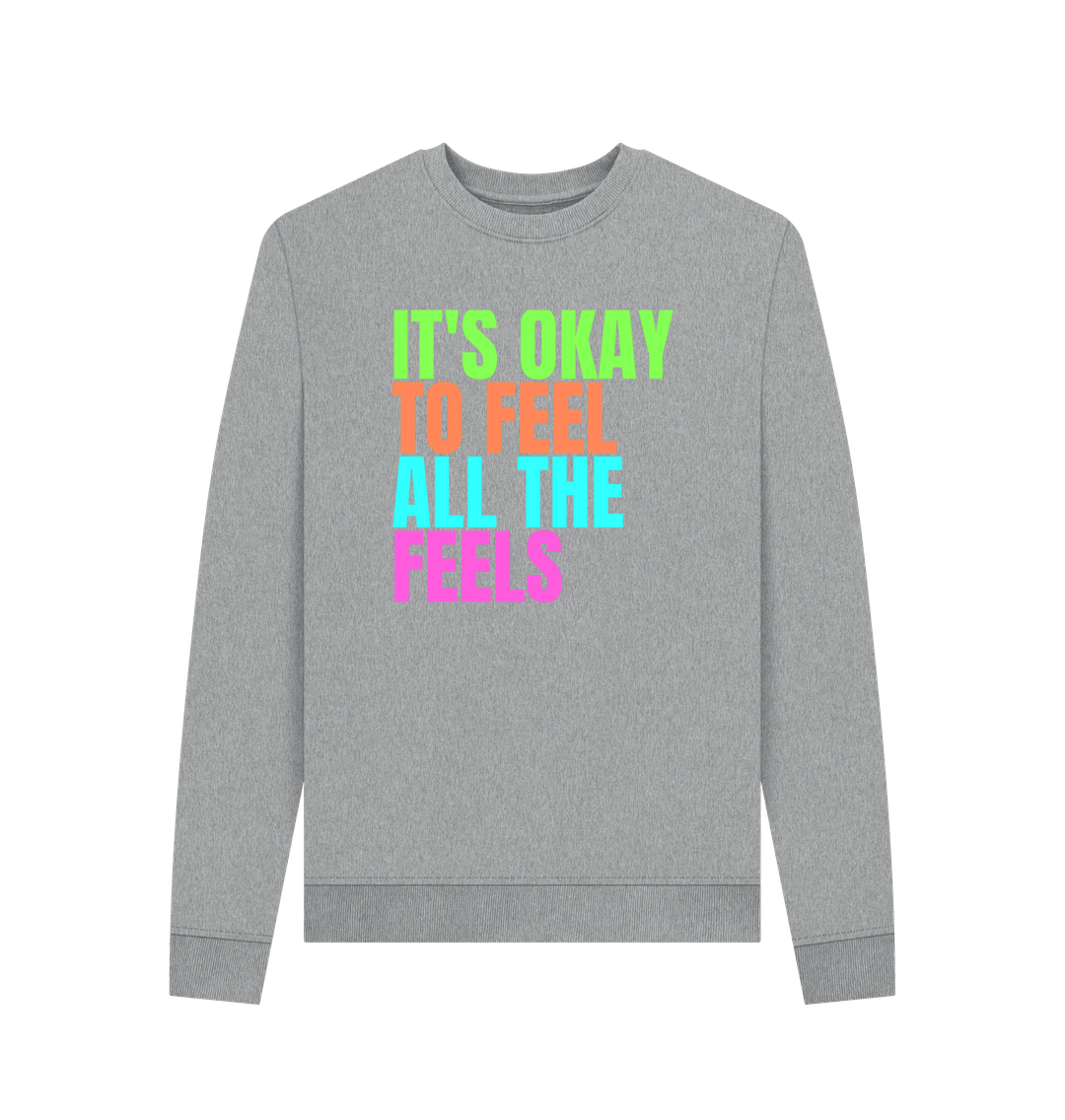 Light Heather Printed Sweater Front