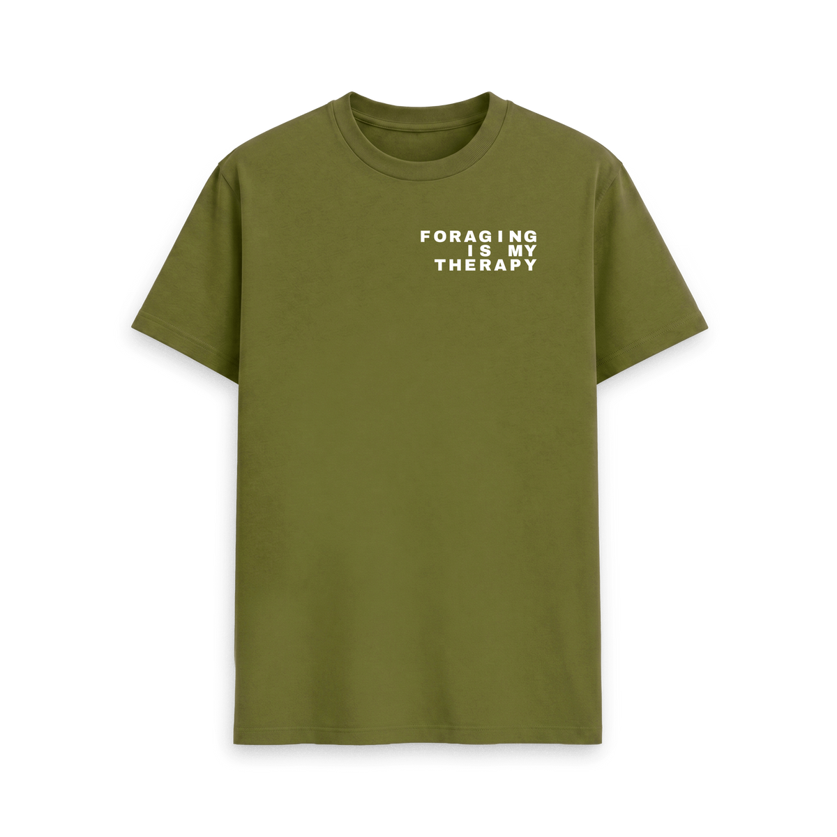 Moss Green Printed T-shirt Front