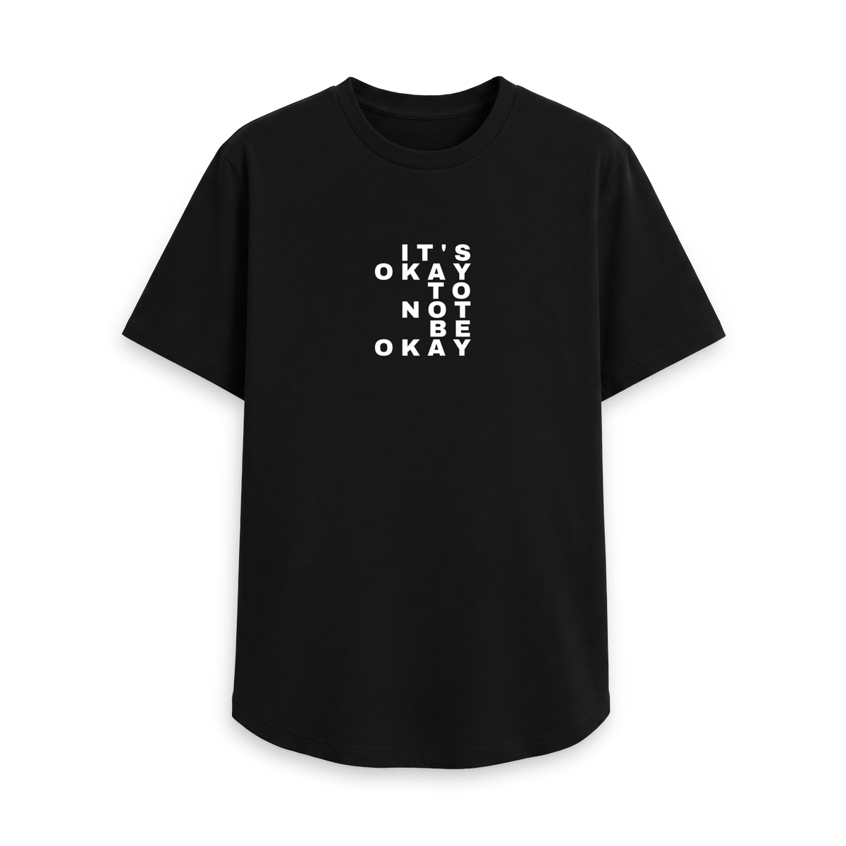 Black Printed T-shirt Front