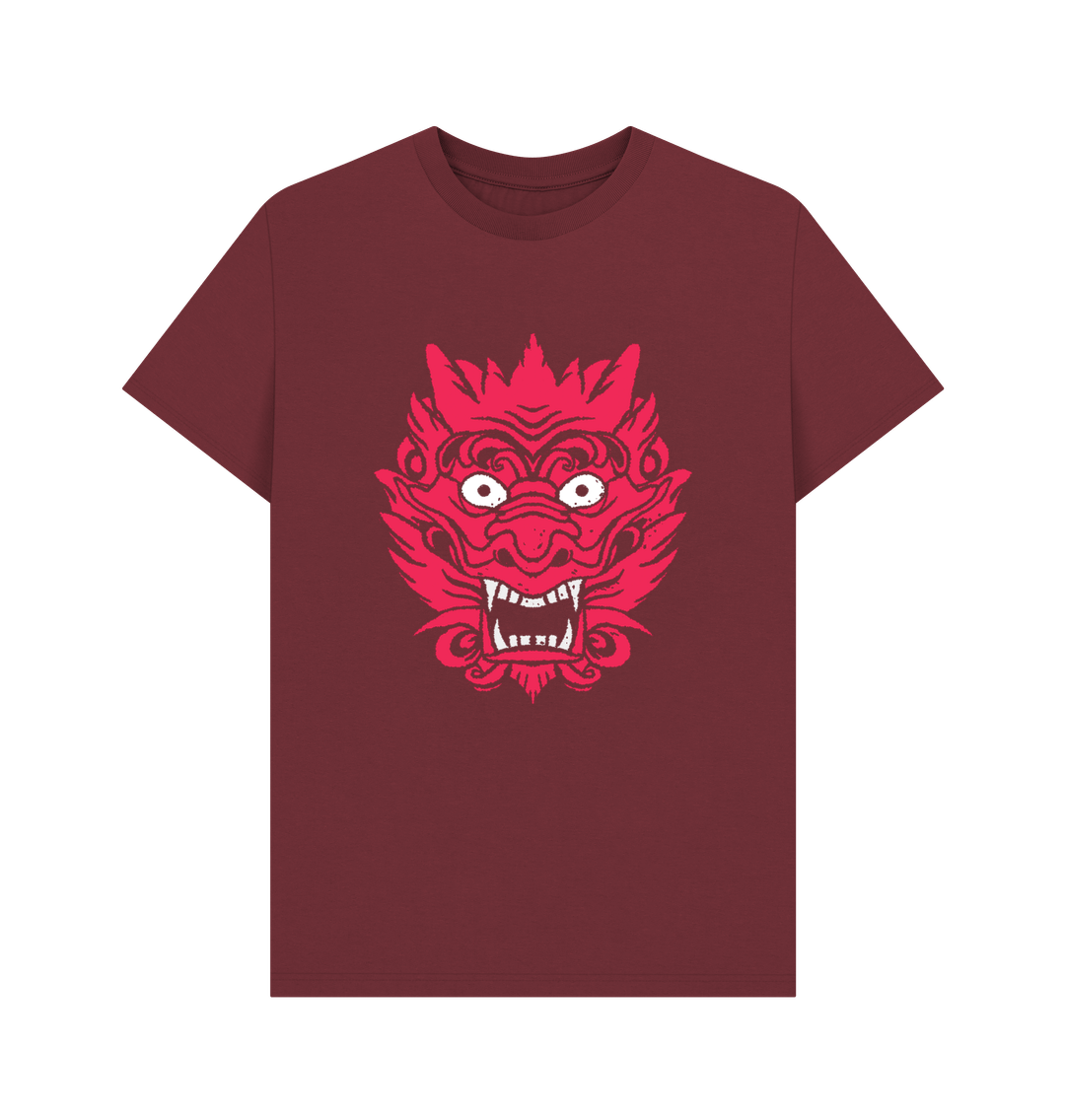 Red Wine Red Dragon Organic Cotton Men's T-Shirt