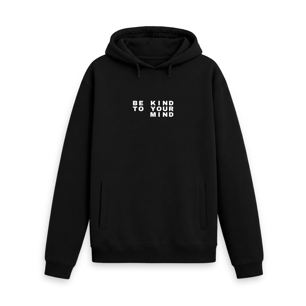 Black Printed Hoody Front