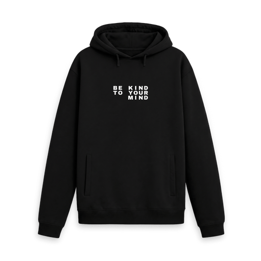 Black Printed Hoody Front