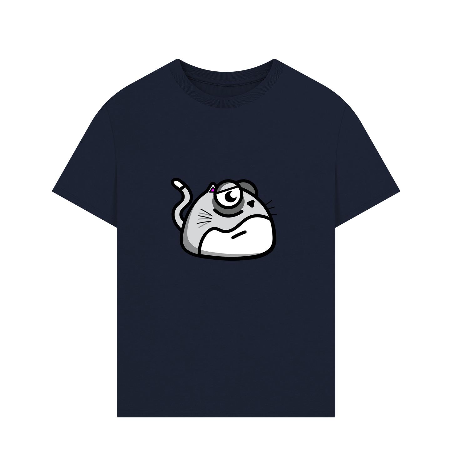 Navy Printed T-shirt Front