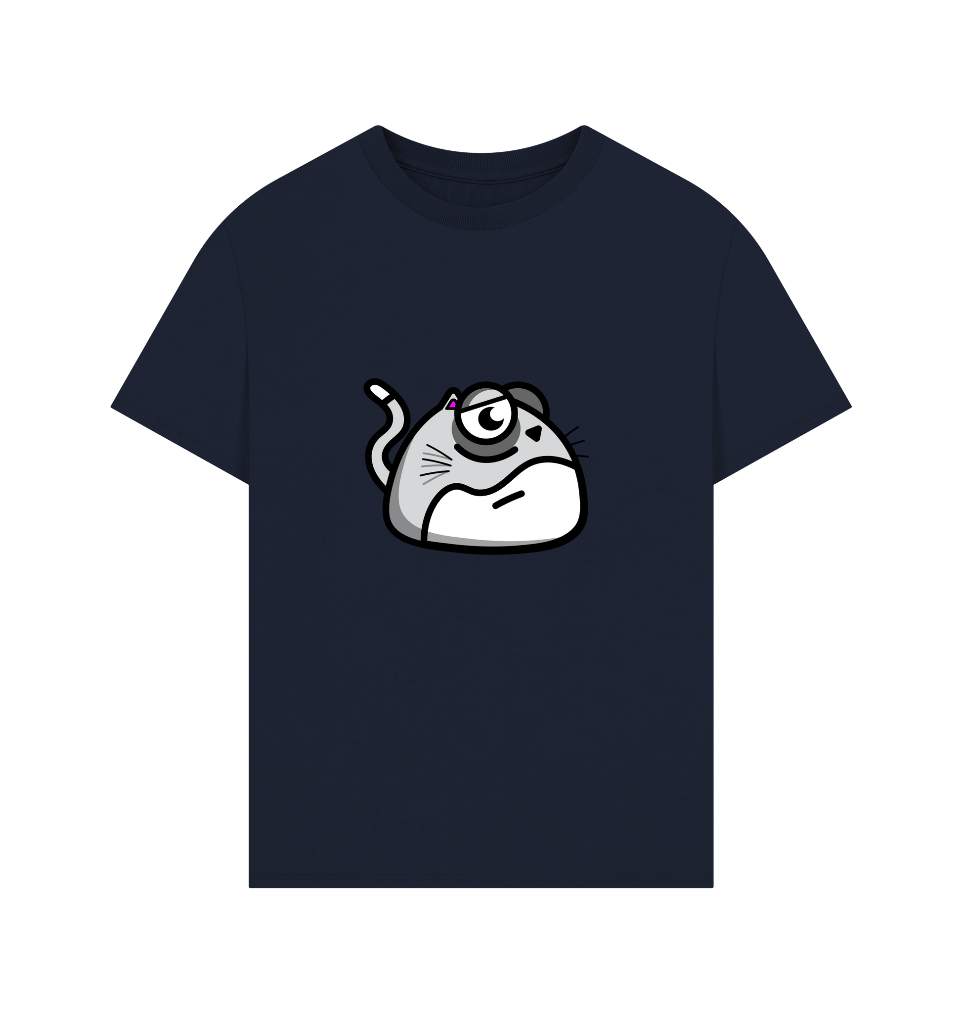 Navy Printed T-shirt Front