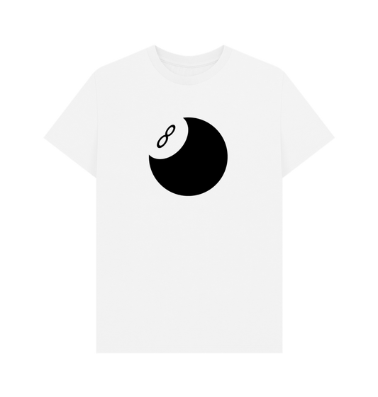 White 8 Ball Organic Cotton Men's T-Shirt