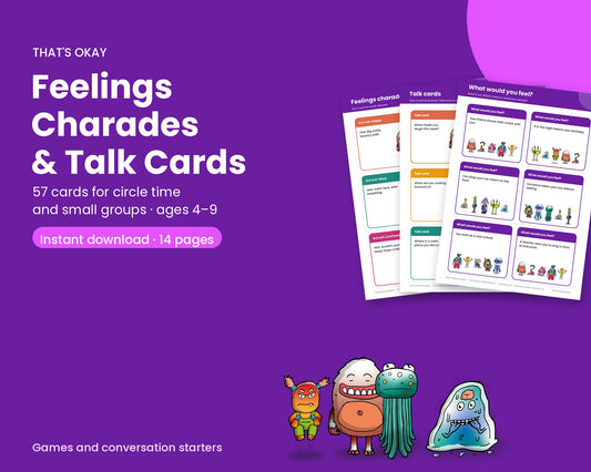 Feelings Charades & Talk Cards (Printable PDF Download)