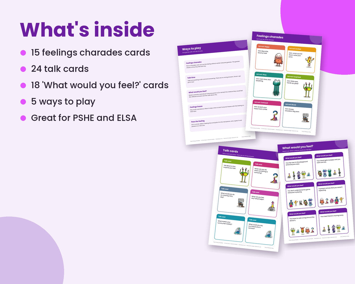 Feelings Charades & Talk Cards (Printable PDF Download)