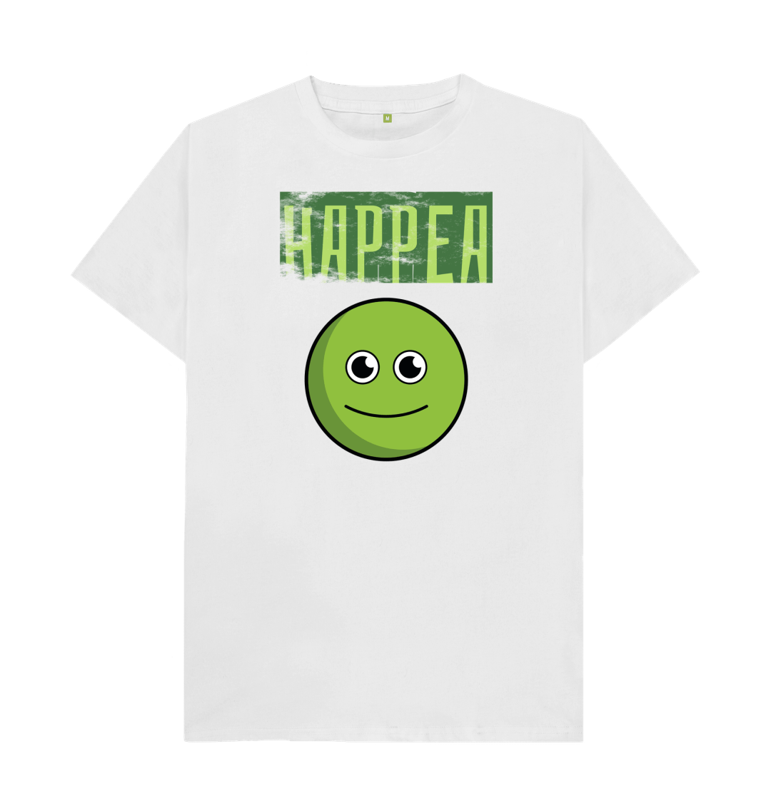 White Organic Cotton Happea Mental Health Men's T-Shirt
