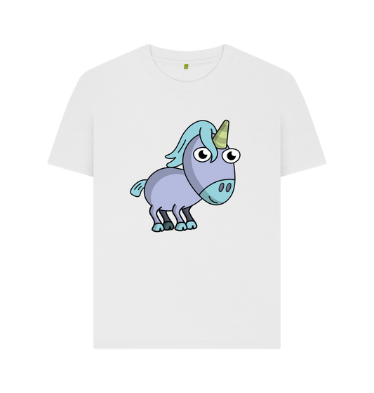 White Unicorn Organic Cotton Women's T-shirt