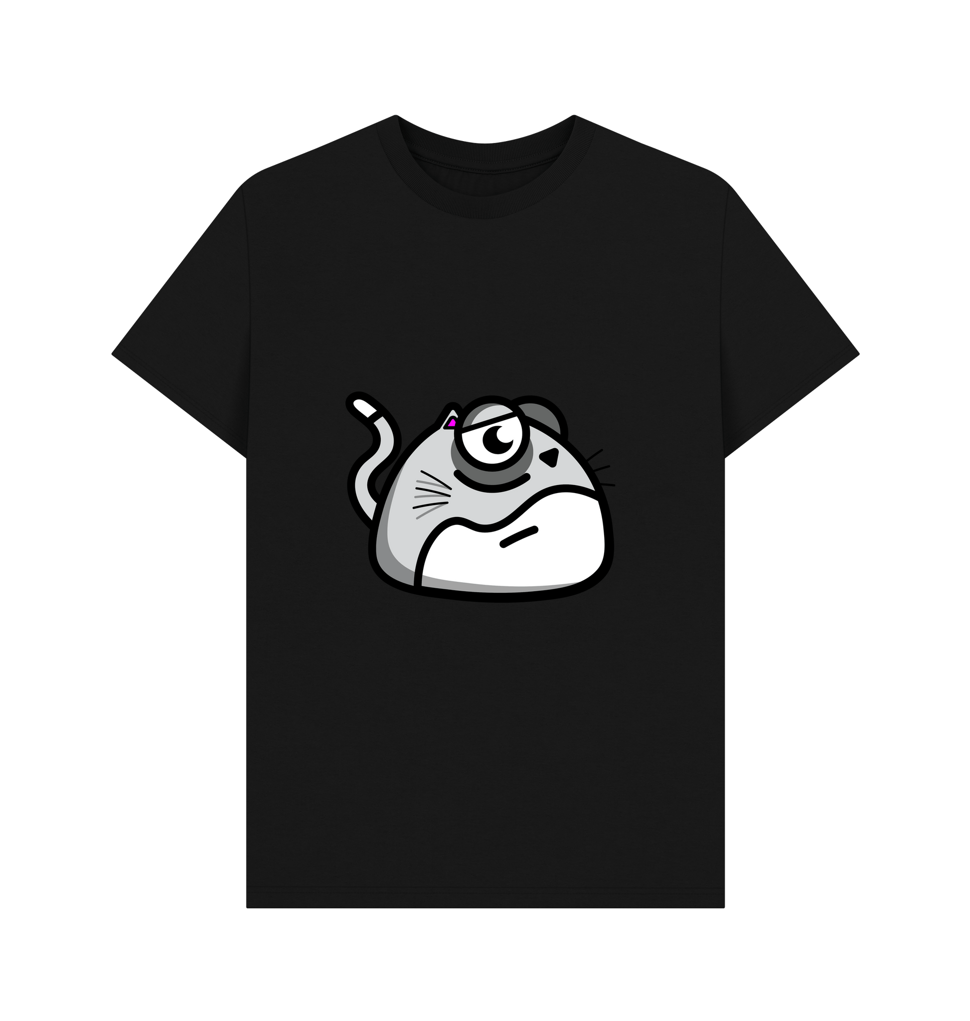 Black Printed T-shirt Front