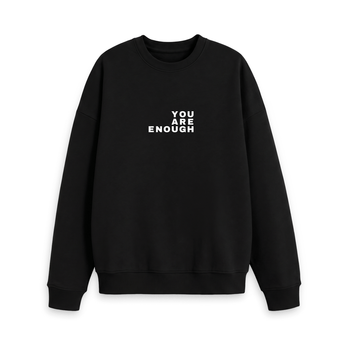 Black Printed Sweater Front