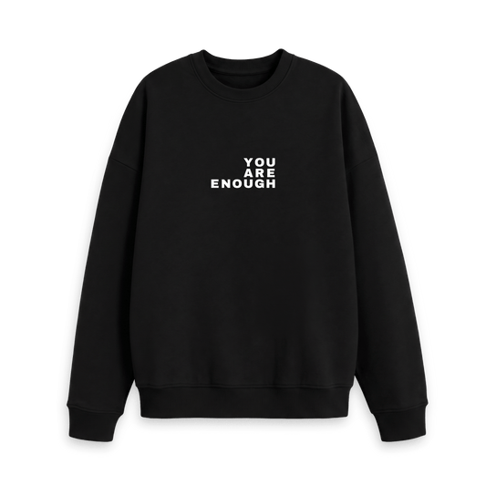 Black Printed Sweater Front