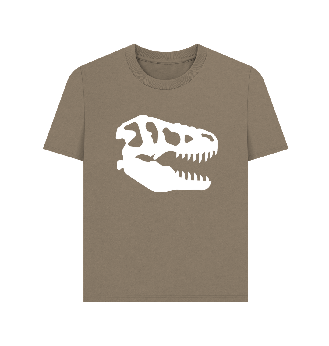 Willow T-Rex Skull Dinosaur Organic Cotton Women's T-Shirt