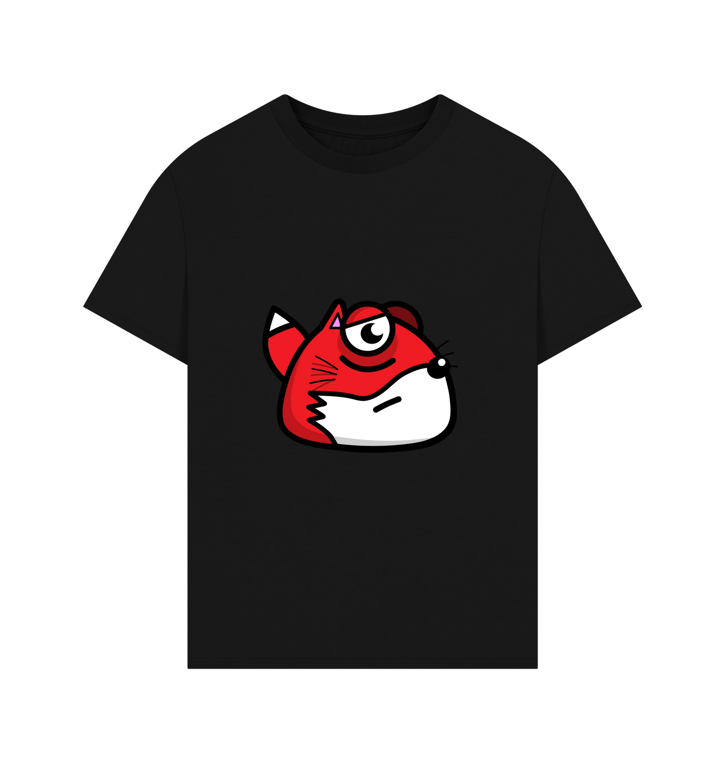 Black Printed T-shirt Front