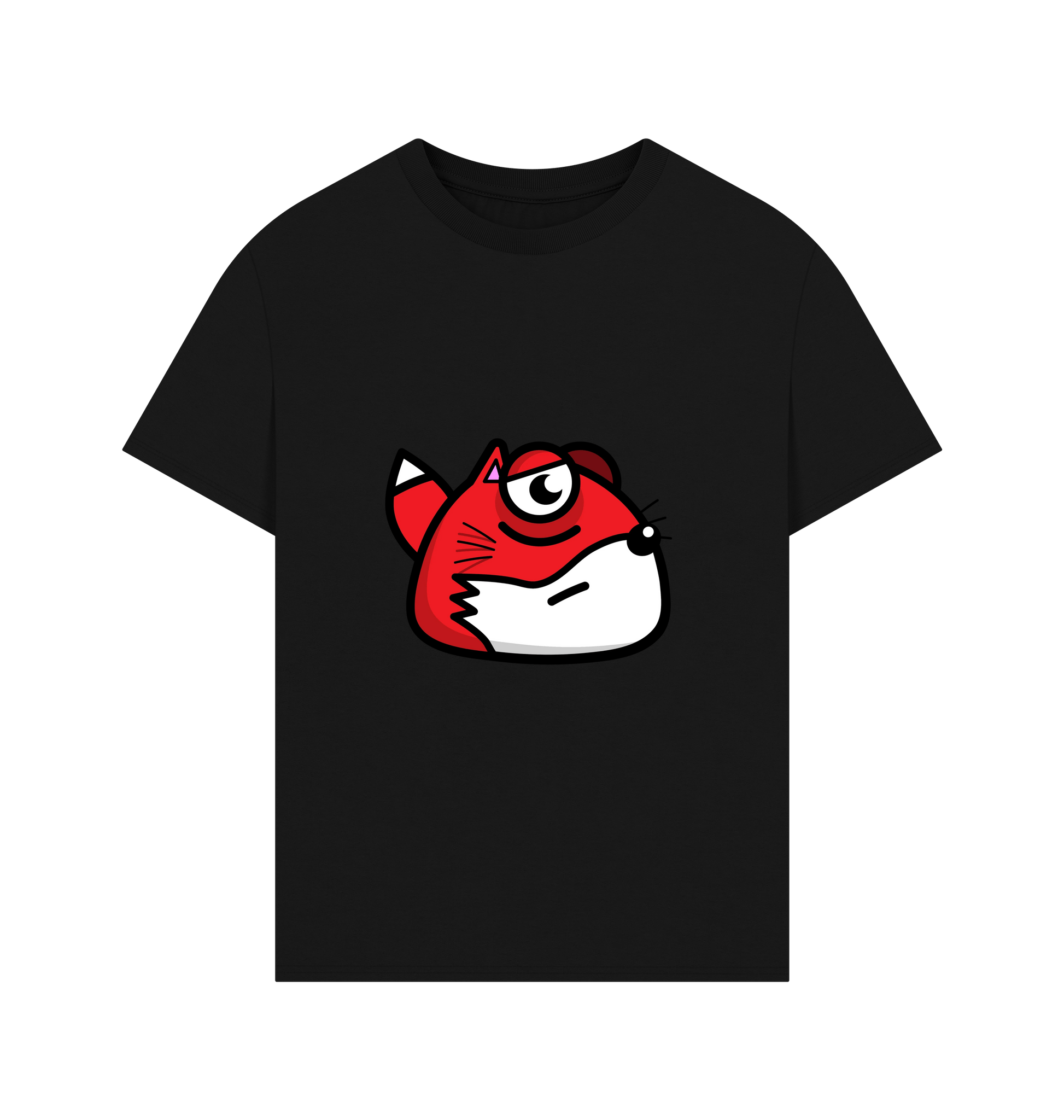 Black Printed T-shirt Front