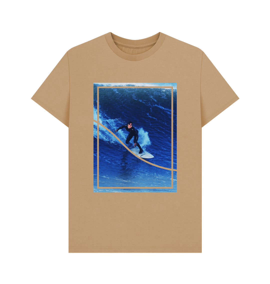 Sand Organic Cotton Men's Photo Surf T-Shirt