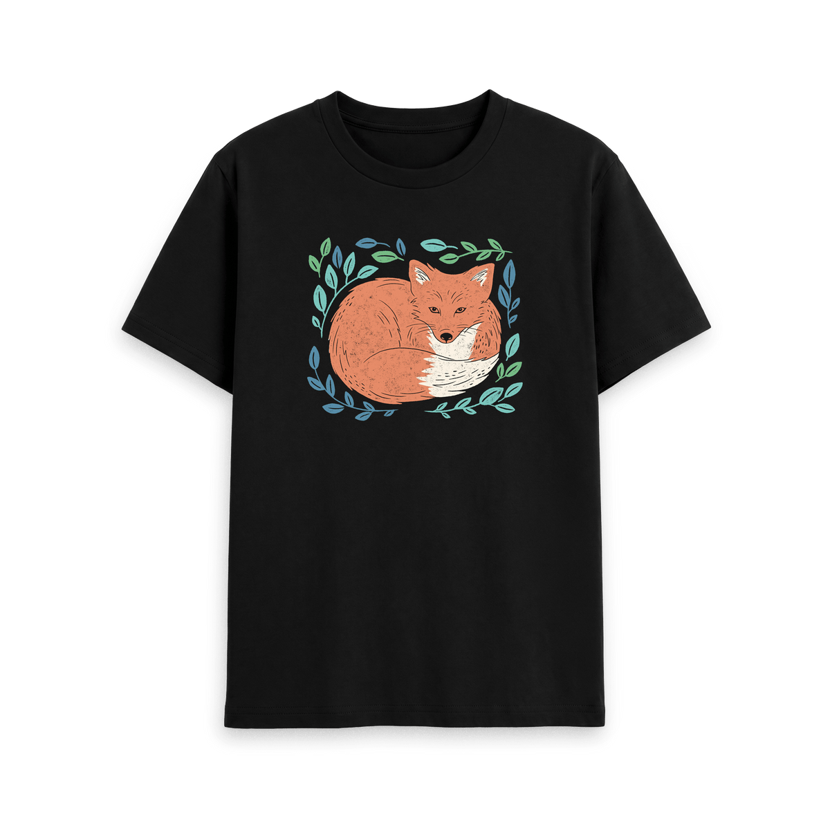 Black Printed T-shirt Front