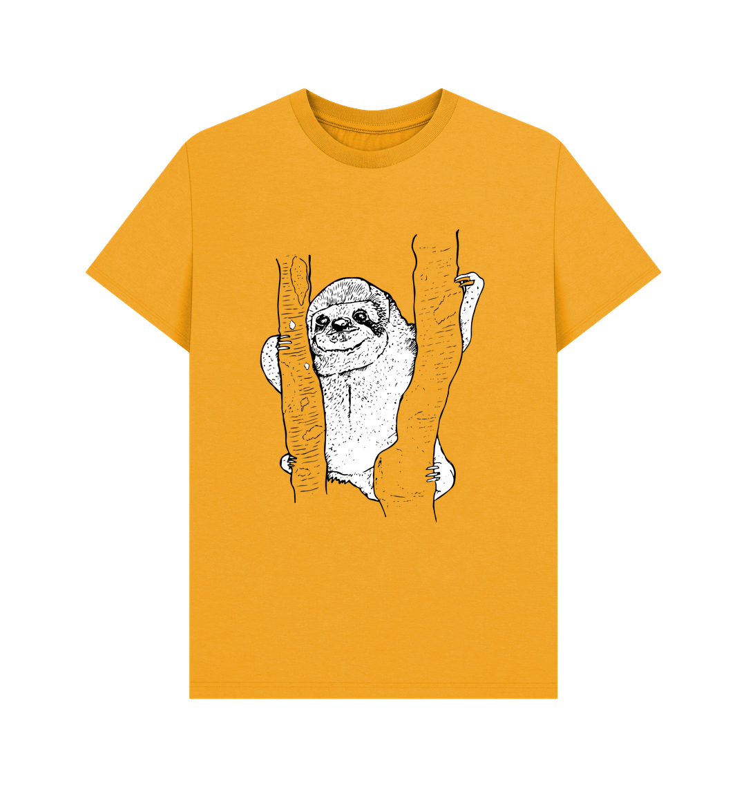 Mustard Sloth Men's Organic Cotton T-Shirt