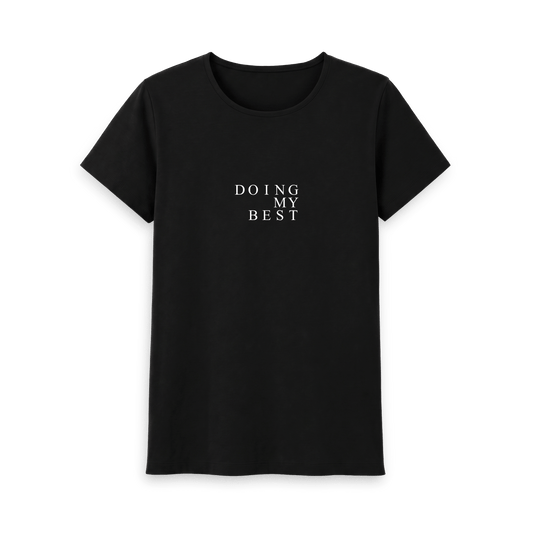 Black Printed T-shirt Front