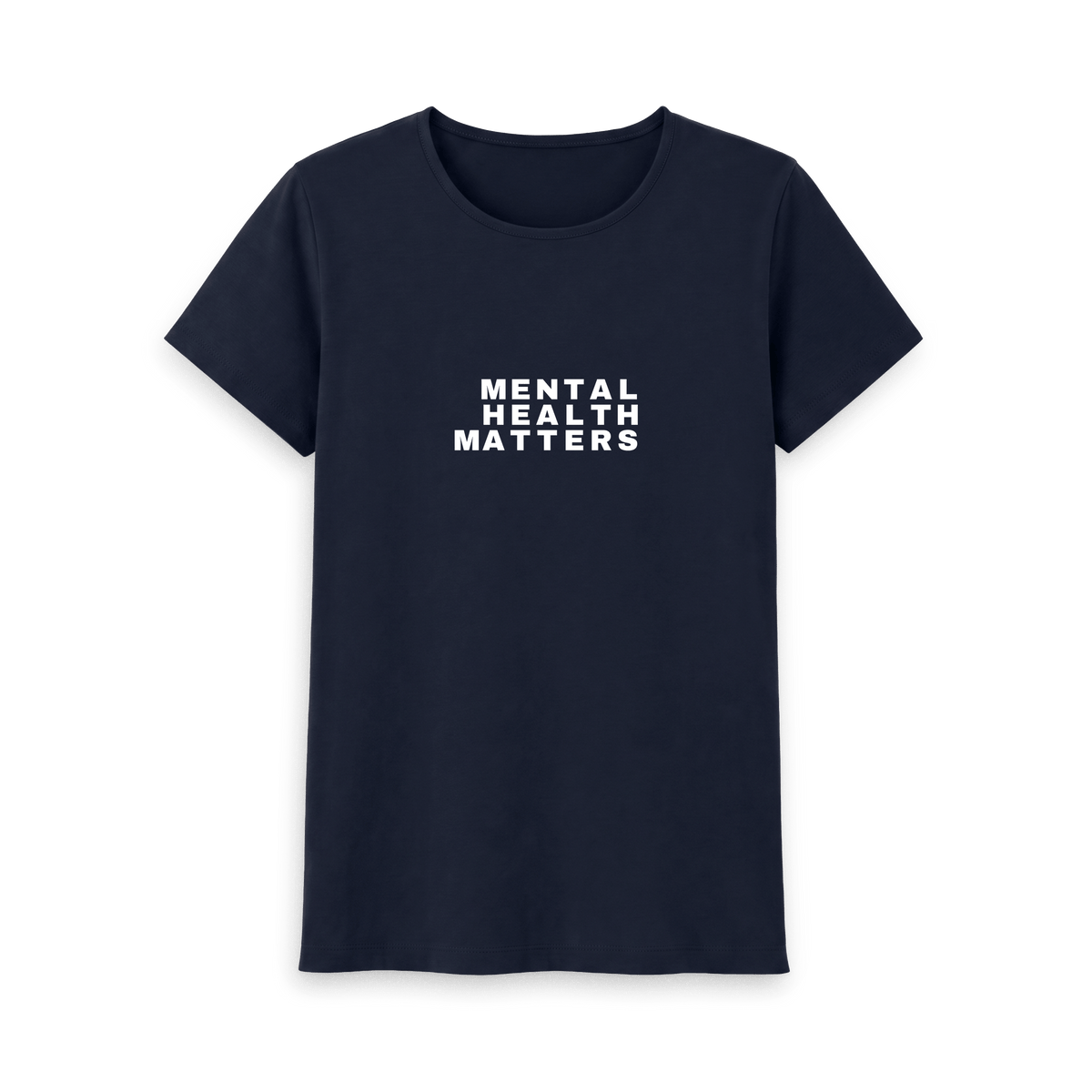 Navy Blue Printed T-shirt Front