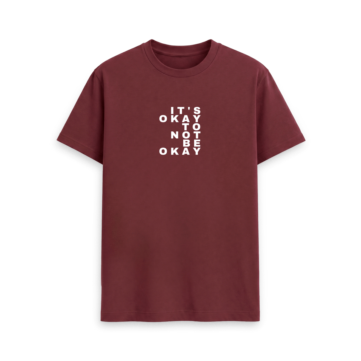 Red Wine Printed T-shirt Front
