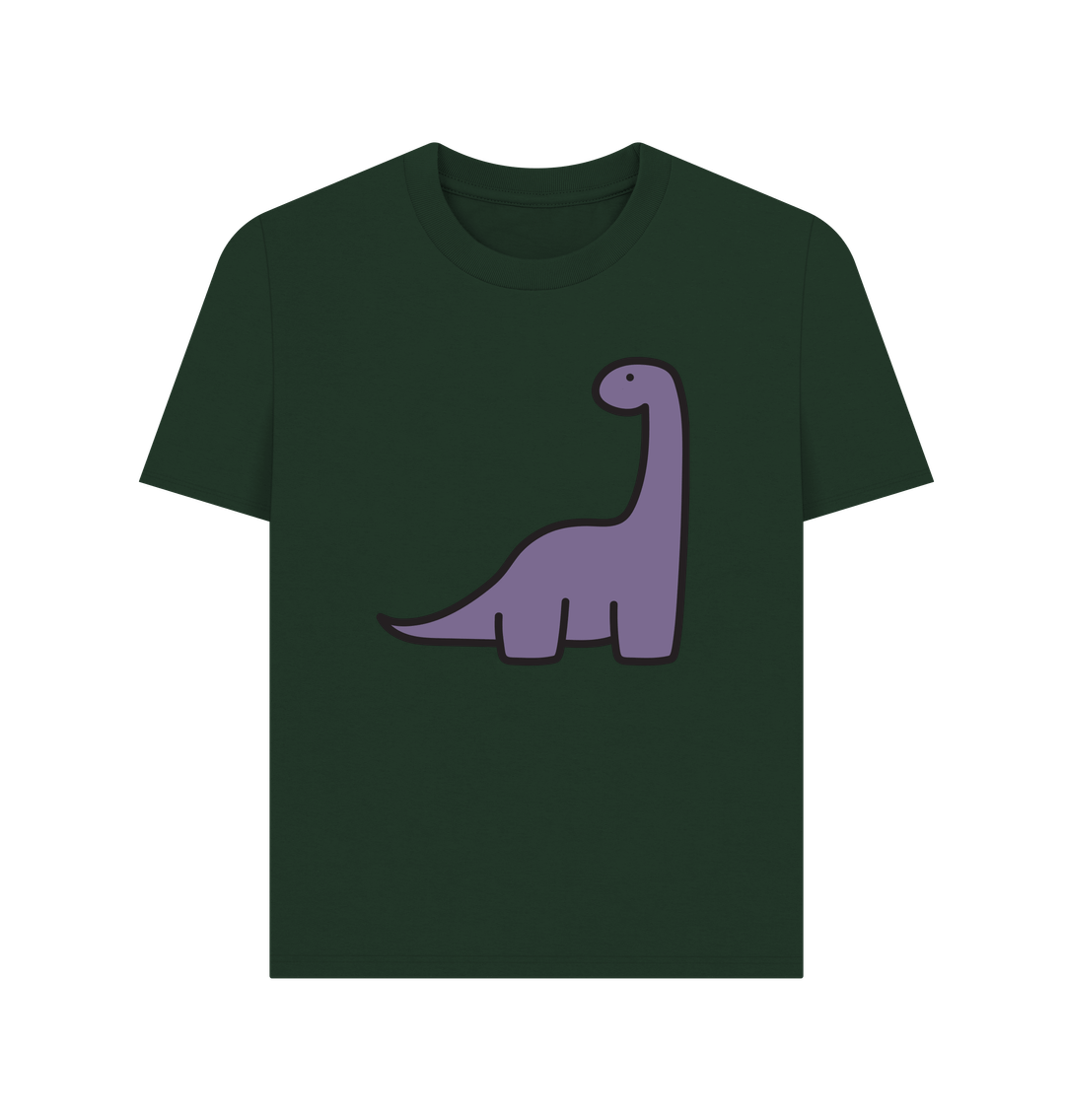 Evergreen Purple Dinosaur Organic Cotton Women's T-Shirt