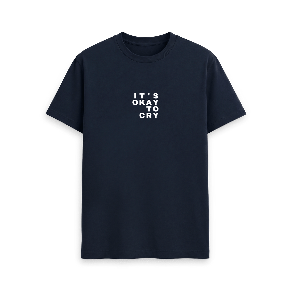 Navy Blue Printed T-shirt Front