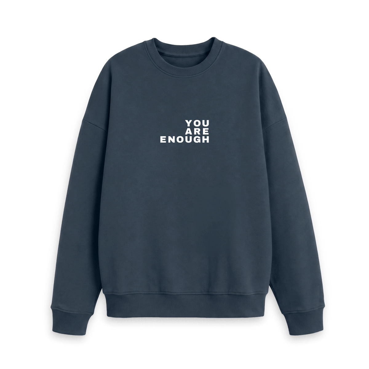 Navy Blue Printed Sweater Front