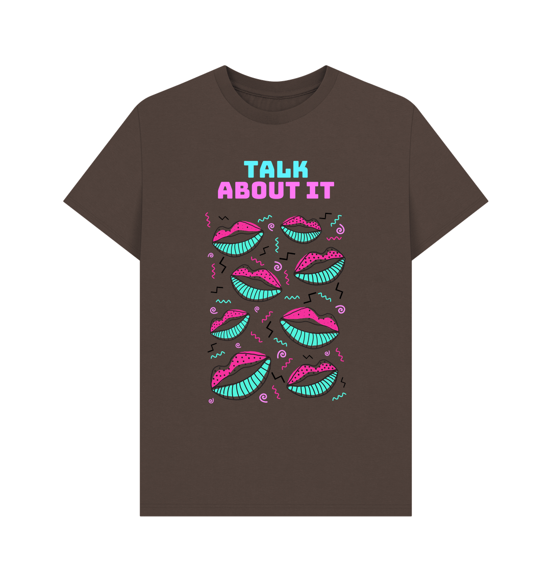 Chocolate Talk About It Men's Mental Health Organic Cotton T-Shirt