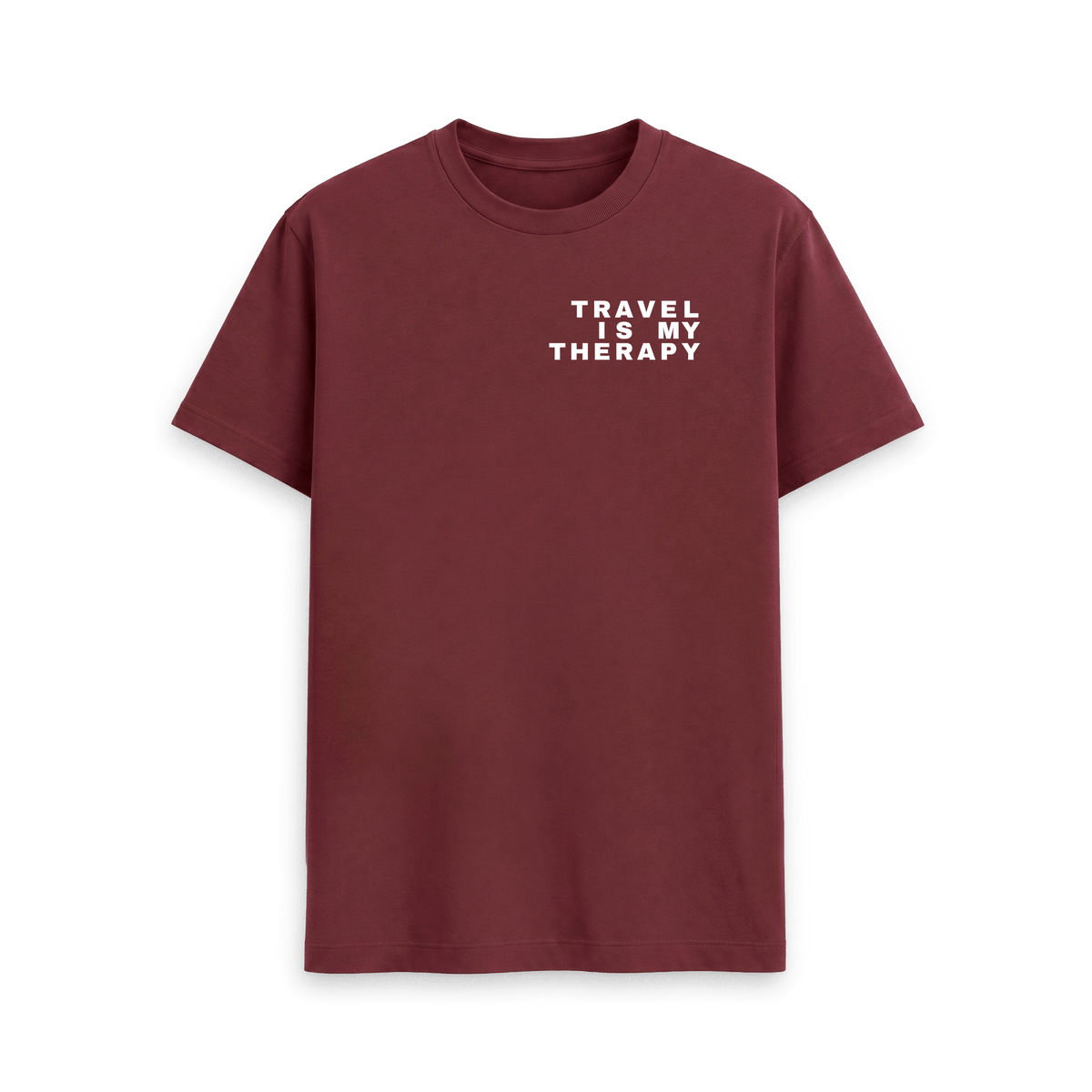 Red Wine Printed T-shirt Front