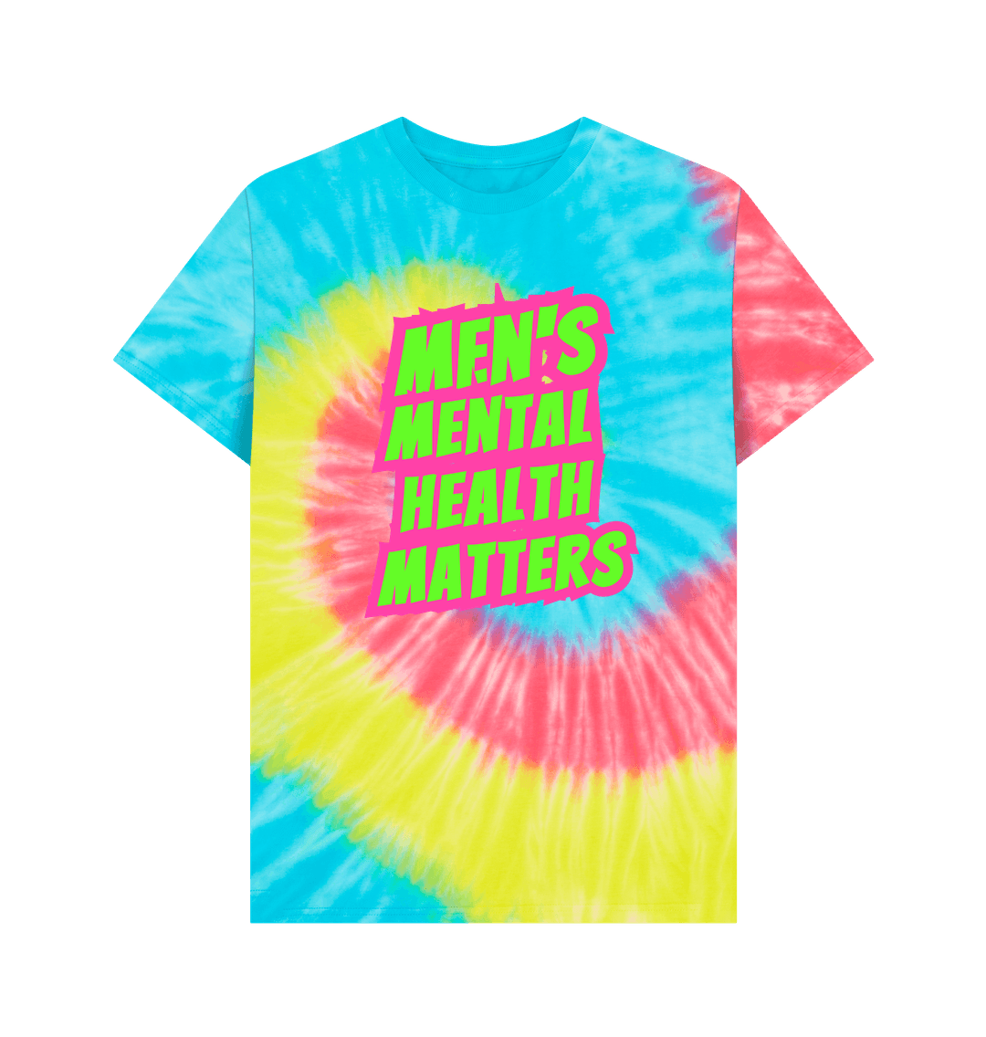 Tie Dye Men's Mental Health Matters Organic Cotton Mental Health T-Shirt