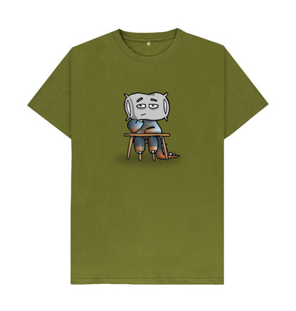 Moss Green I'm Bored That's Okay Men's Mental Health Emotion T-Shirt Organic Cotton No Text