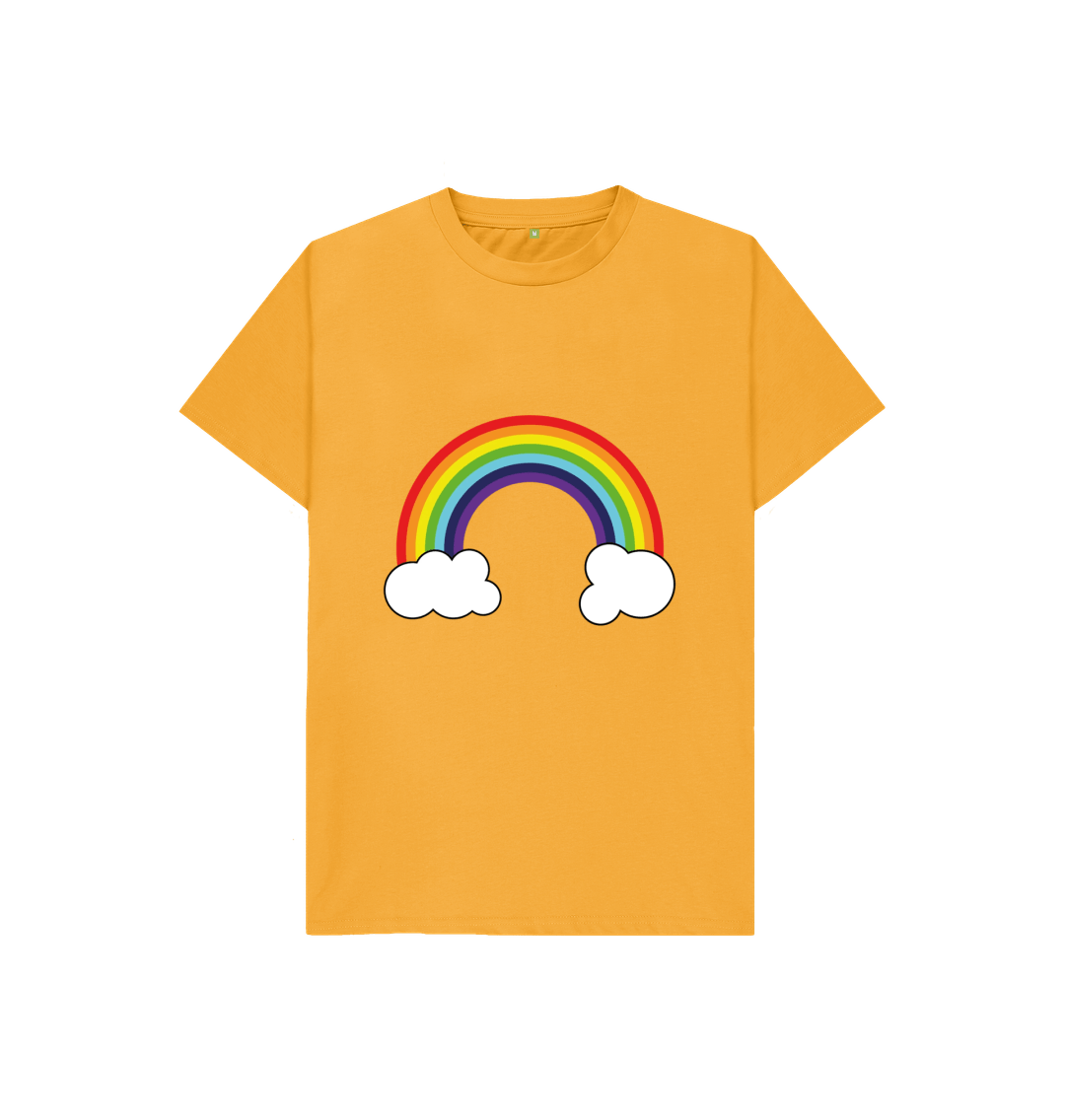 Mustard Organic Cotton Rainbow Graphic Only Mental Health Children's T-Shirt