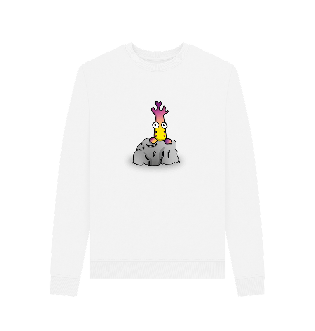 White Women's That's Shy Mental Health Organic Cotton Crewneck Sweatshirt