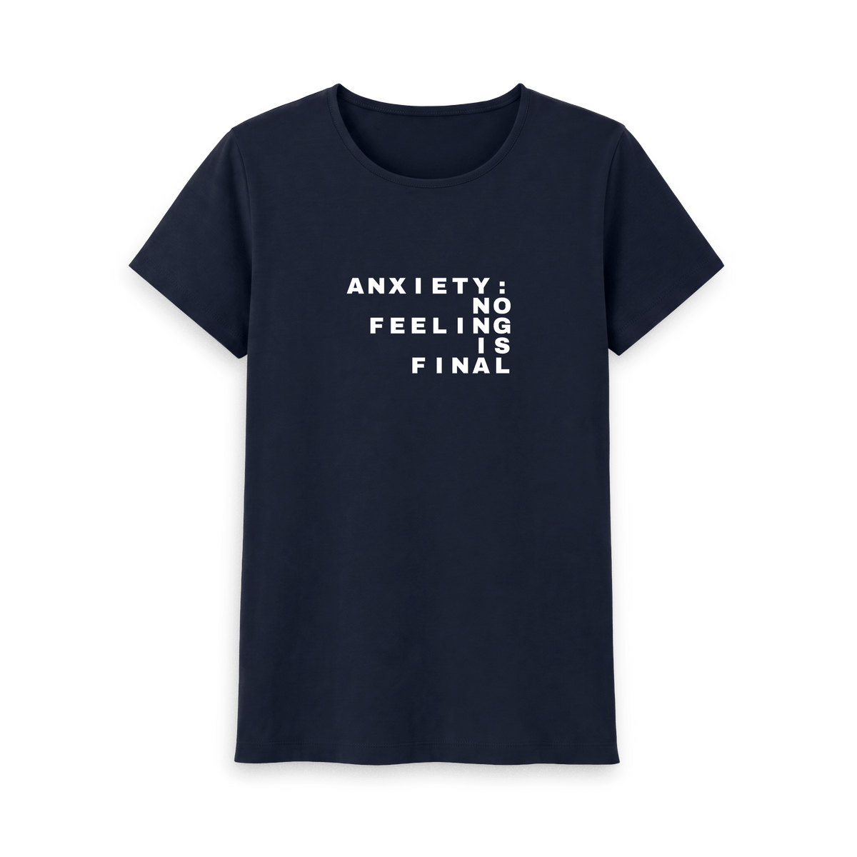 Navy Blue Printed T-shirt Front