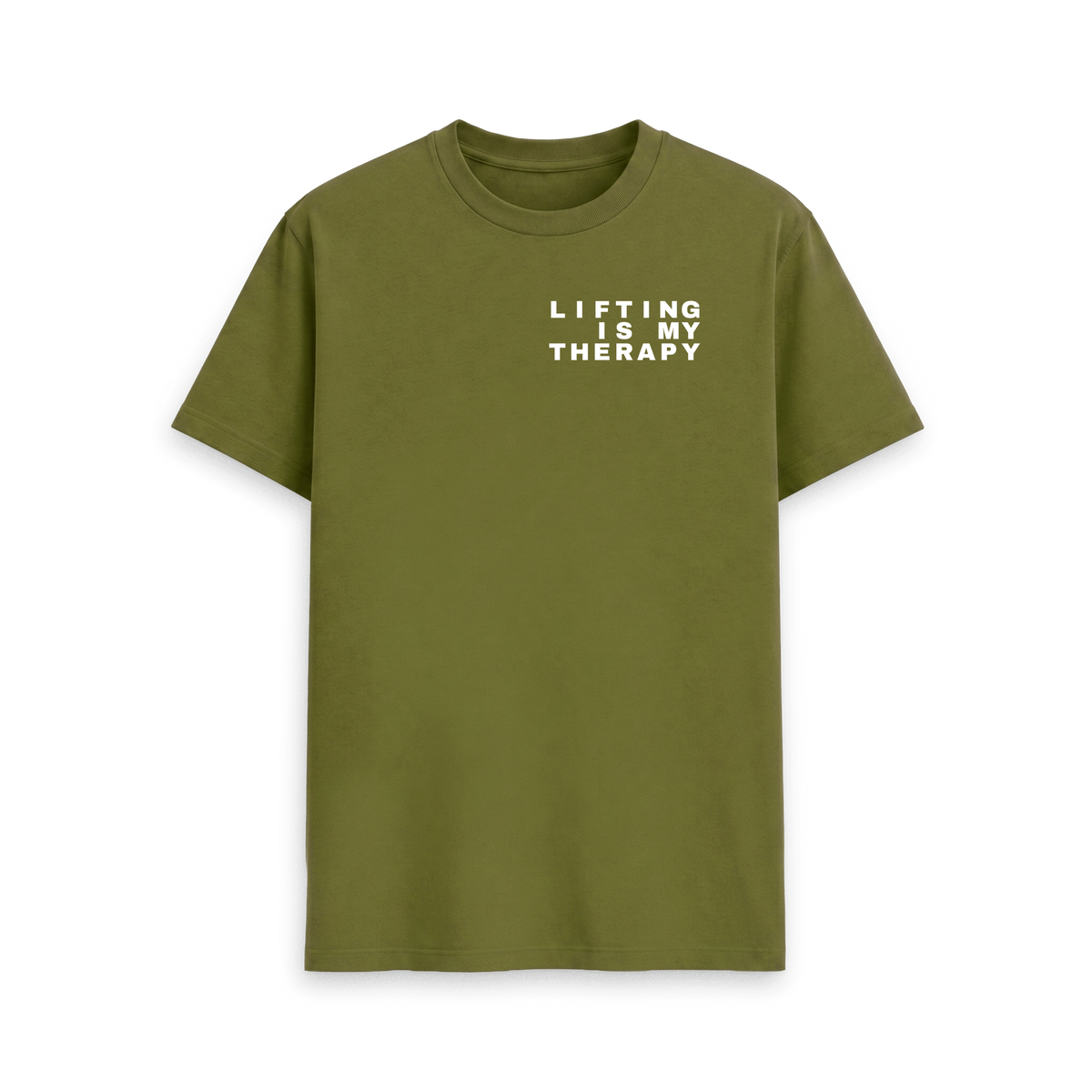 Moss Green Printed T-shirt Front