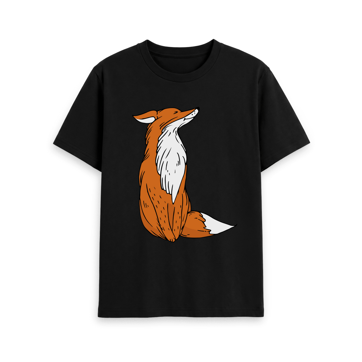 Black Printed T-shirt Front
