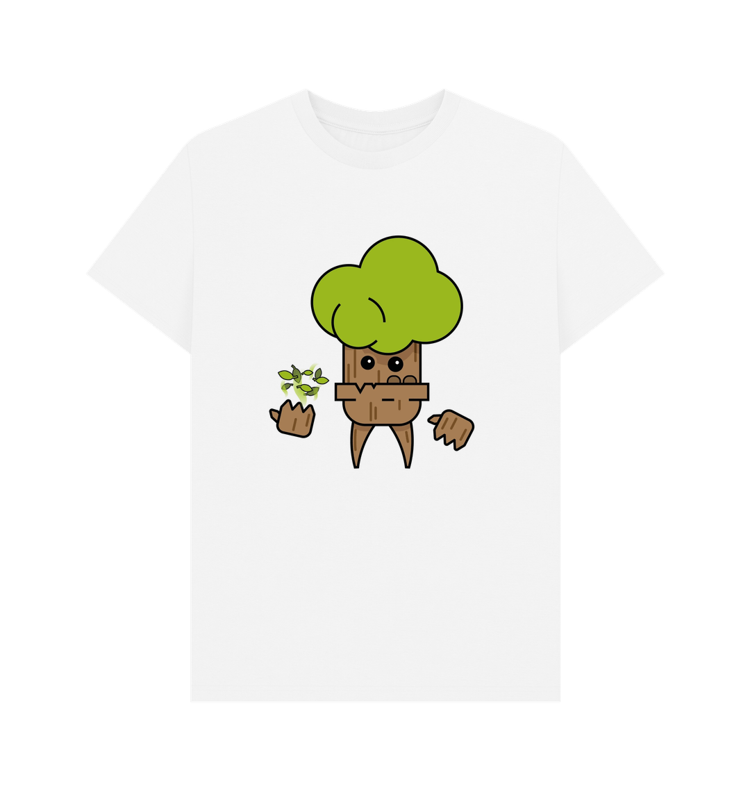 White Organic Cotton Men's Tree Spirit T-Shirt