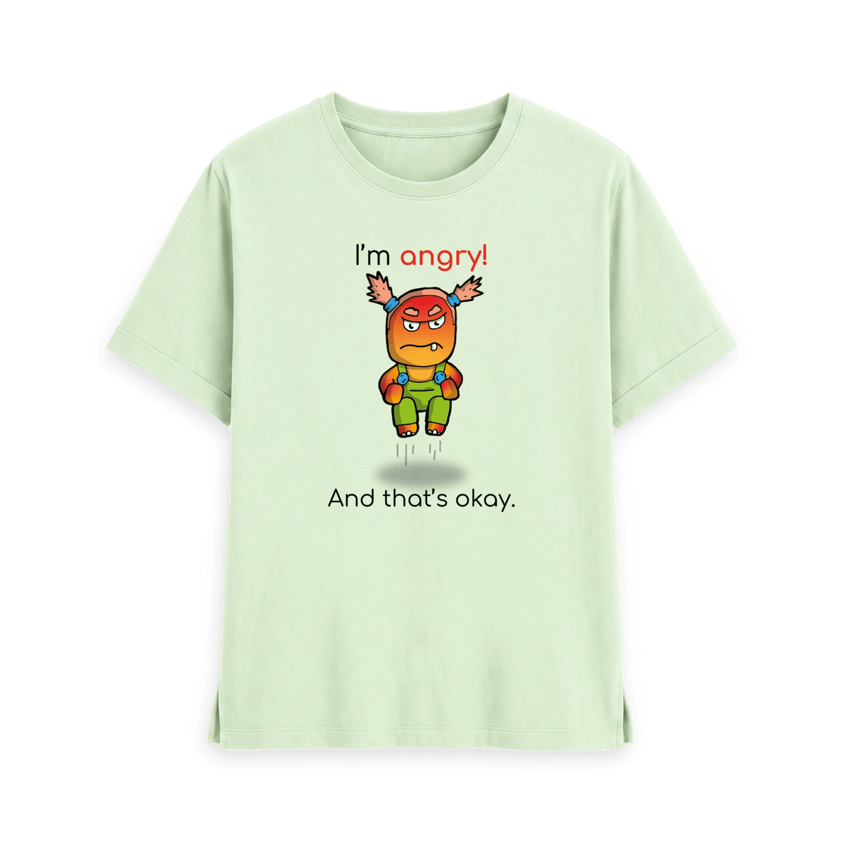 Pastel Green Printed T-shirt Front