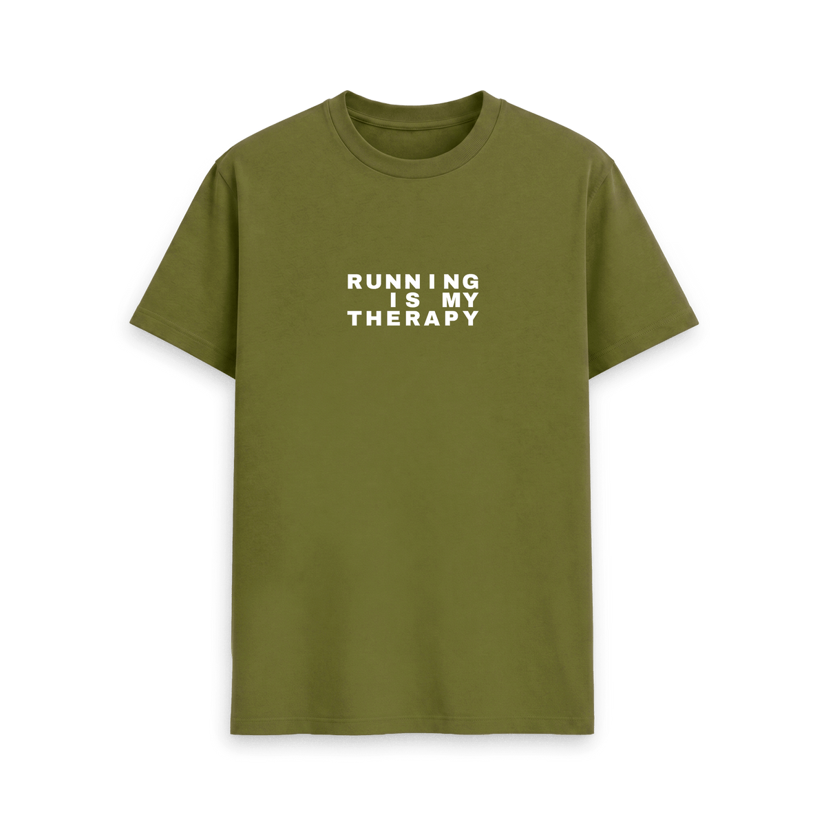 Moss Green Printed T-shirt Front