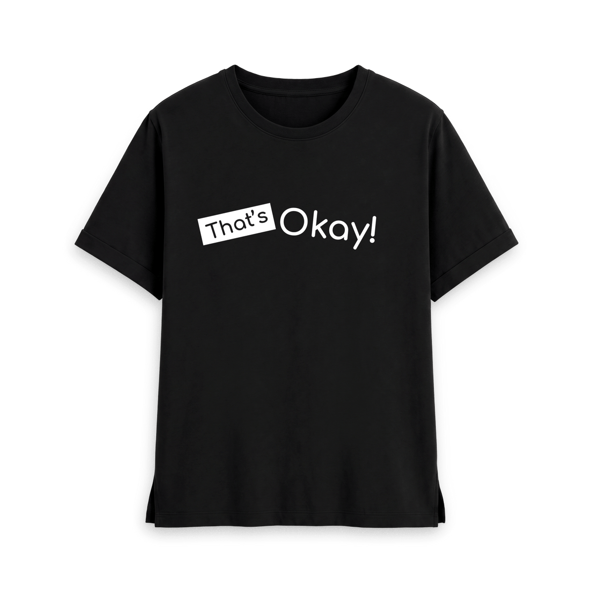 Black Printed T-shirt Front