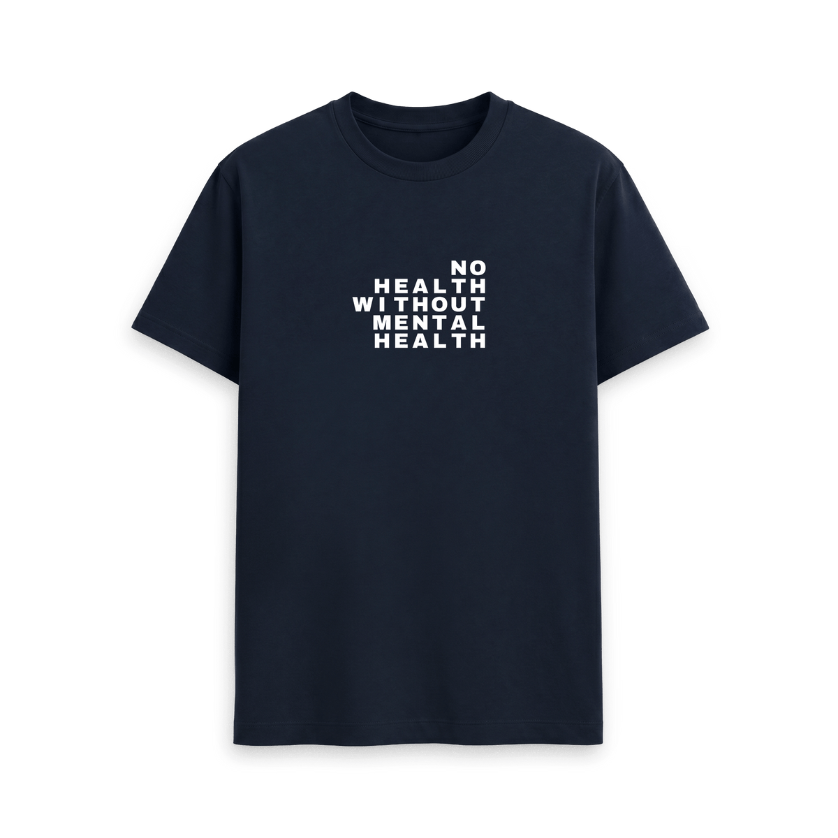 Navy Blue Printed T-shirt Front