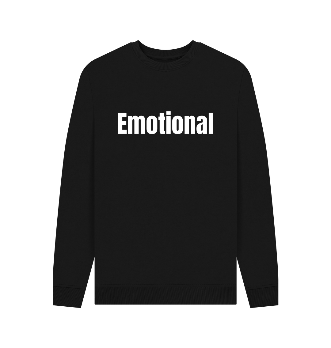 Black Recycled Printed Sweater Front