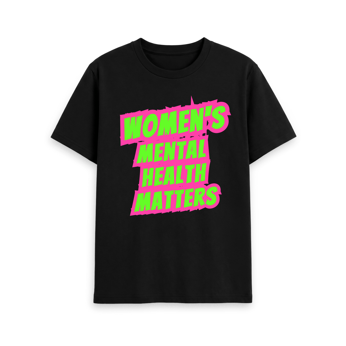 Black Printed T-shirt Front